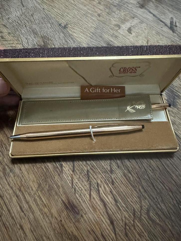 Balpen 14K Gold Filled met originele etui, Verzamelen, Pennenverzamelingen, Zo goed als nieuw, Ophalen