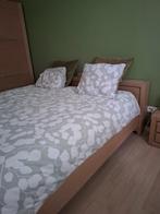 Bed in hout, Huis en Inrichting, Slaapkamer | Bedden, Ophalen, Gebruikt, Bruin, 210 cm