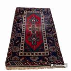 Vintage stoer versleten Perzisch handgeknoopt tapijt 200/125, Ophalen of Verzenden