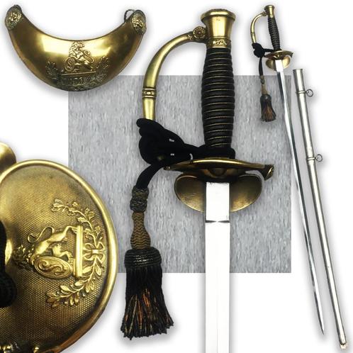 🚨ABL RARE Belgisch officierszwaard M1845 + LEOPOLD COLLAR, Verzamelen, Militaria | Algemeen, Landmacht, Zwaard of Sabel, Verzenden