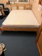 Lin en pin 140*200 avec matelas en très bon état, Maison & Meubles, Enlèvement, 200 cm, Bois, Deux personnes