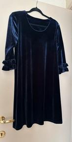Donkerblauw fluwelen kleedje, Verzenden, Nieuw, Maat 38/40 (M)