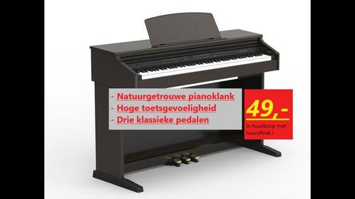 Nieuwe digitale piano's in huurkoop, 49eu/maand! Wit/Bruin, Musique & Instruments, Pianos, Neuf, Piano, Blanc, Digital, Envoi