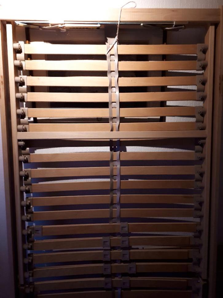 Lit une personne, Maison & Meubles, Chambre à coucher | Lits, Comme neuf, Une personne, 90 cm, 200 cm, Bois, Brun, Réglable, Enlèvement