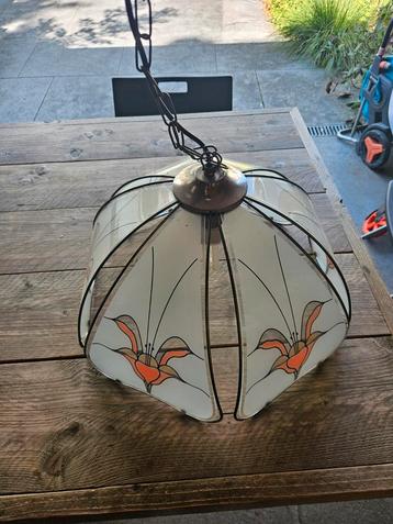 Lampe suspendue art déco, vitrail, Enlèvement, Utilisé, Verre