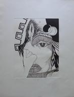 JEF VAN TUERENHOUT / EROTIEK / ZW-W ETS / 65x50cm / SIG, Ophalen of Verzenden