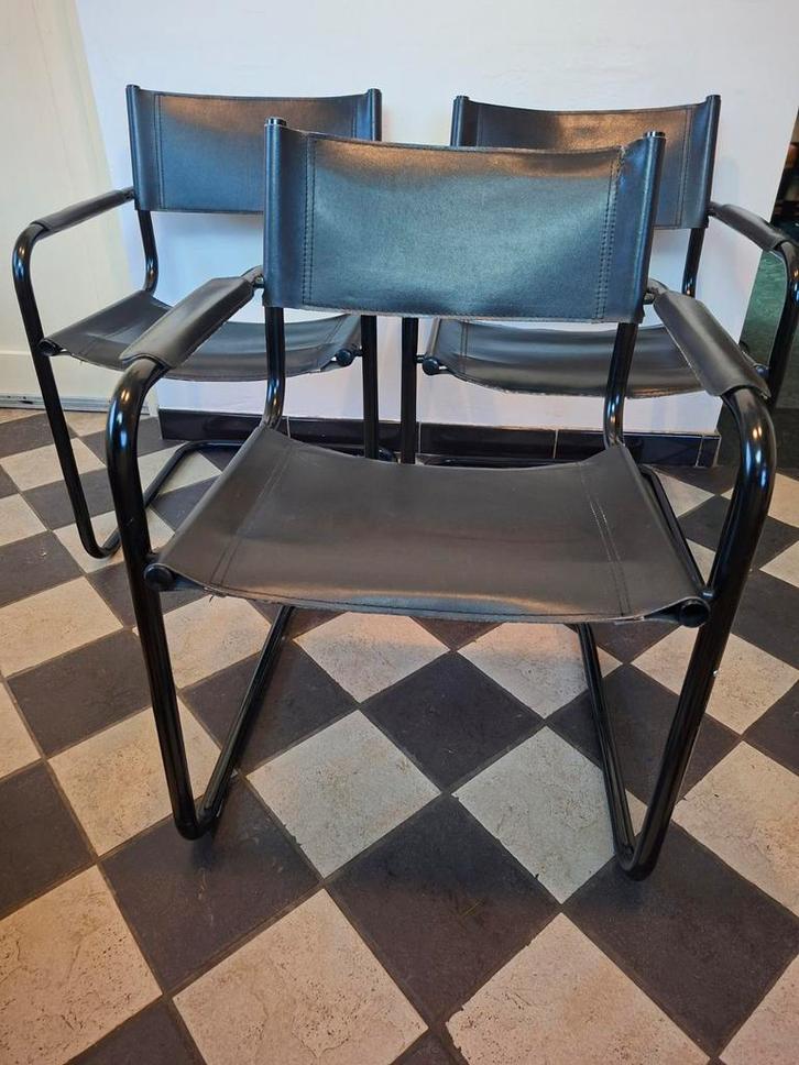 3 vintage bauhaus stoelen, Tuin en Terras, Tuinbanken, Ophalen