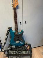 Fender squier strat gitaar versterker fender mustang3, Ophalen of Verzenden, Zo goed als nieuw, Fender, Met versterker