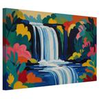 Waterval Henri Matisse stijl canvas 60x40cm - 18mm., Antiek en Kunst, Verzenden