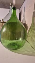 groene mandfles (dame Jeanne) 25 liter, Antiek en Kunst, Antiek | Glaswerk en Kristal, Ophalen