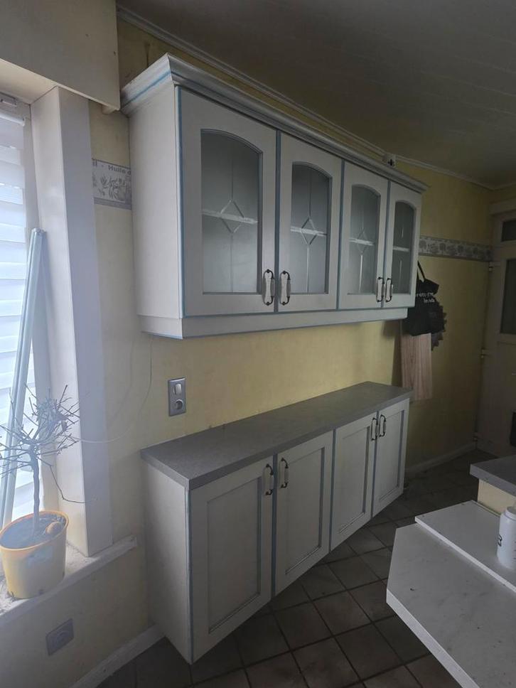 Meuble de cuisine, Maison & Meubles, Cuisine | Éléments de cuisine, Crème, Bleu, Enlèvement