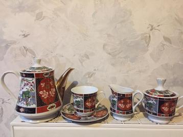 Chinese deco-koffieservice voor 12 personen  beschikbaar voor biedingen
