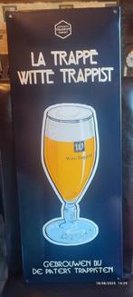 LA TRAPPE gebogen geëmailleerde plaat., Verzamelen, Ophalen, Zo goed als nieuw, Reclamebord, Plaat of Schild, La Trappe