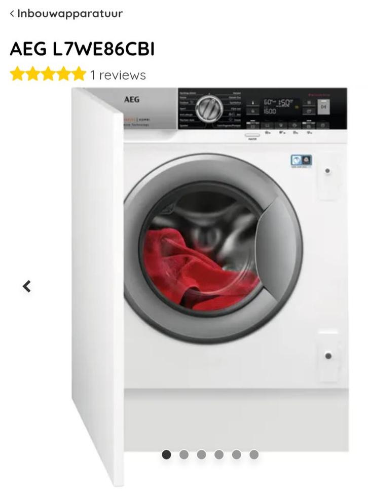 Wasmachine droogkast combinatie AEG inbouw, Elektronische apparatuur, Wasmachines, Nieuw, Voorlader, 6 tot 8 kg, Ophalen