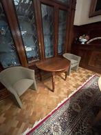 Tafel met twee zeteltjes, Ophalen