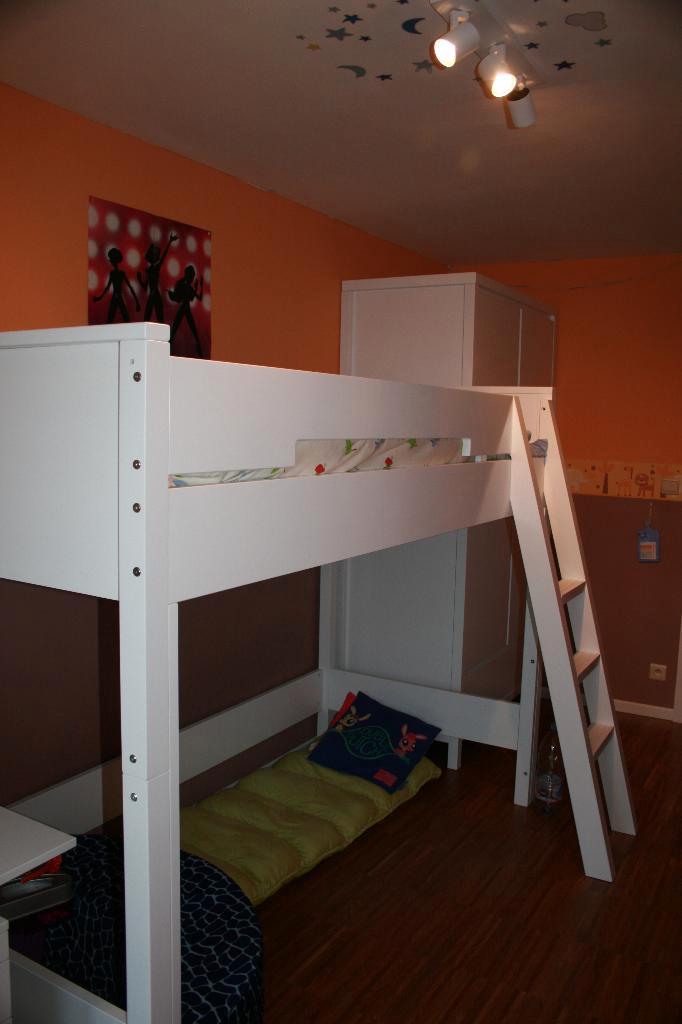 Lit mezzanine / Bopita, Kinderen en Baby's, Kinderkamer | Stapelbedden en Hoogslapers, Zo goed als nieuw, Hoogslaper, Ophalen of Verzenden