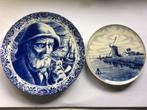 2 borden Delfts blauw, Antiek en Kunst, Curiosa en Brocante, Ophalen of Verzenden