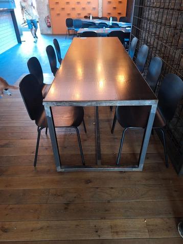 Tables et chaises pour restaurant style industriel, Maison & Meubles, Tables | Tables à manger, Enlèvement, Comme neuf, Métal