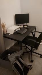 Zwarte tafel/bureau Ikea, Huis en Inrichting, Bureaus, Ophalen, Bureau