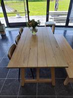 Table de salon en chêne, Maison & Meubles, Tables | Tables à manger, Comme neuf, 100 à 150 cm, Chêne, Rectangulaire