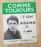 MUZIEK BLAD MUSIC SHEET ADAMO   COMME TOUJOURS, Boeken, Ophalen of Verzenden