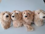 4 pluchen berenkoppen om te hangen, Collections, Ours & Peluches, Enlèvement ou Envoi, Utilisé, Autres types, Autres marques