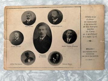 1916 : 7 gefusilleerde burgers in kamp te Casteau (Bergen) beschikbaar voor biedingen