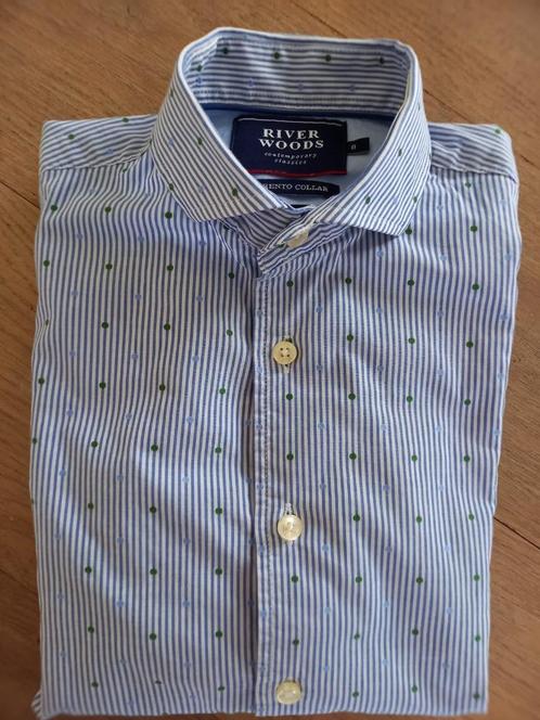 Prachtig jongenshemd River Woods 8 jaar M128, Kinderen en Baby's, Kinderkleding | Maat 128, Zo goed als nieuw, Jongen, Overhemd of Blouse
