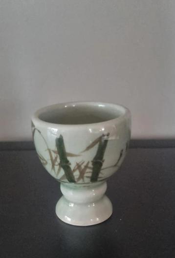 Coquetier asiatique en faïence émaillée, Envoi, Utilisé, Porcelaine, Autres types