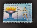 Saint-Marin 1984 - sport - athlète, flamme olympique **, Enlèvement ou Envoi, Non oblitéré