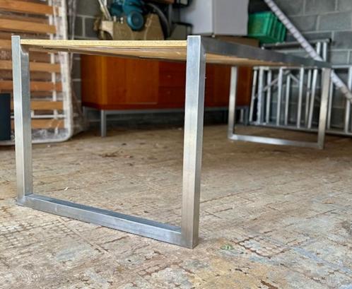 Modern Inox tafel frame, Huis en Inrichting, Tafelonderdelen, Zo goed als nieuw, Tafelpoot, 200 cm of meer, 50 tot 100 cm, Rechthoekig