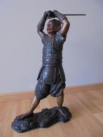 Samurai Krijger beeld Japan Vintage brons Mancave Azie 48 cm, Antiquités & Art, Art | Sculptures & Bois, Enlèvement