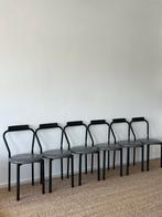 Vintage Italiaanse stoelen, Calligaris , 1980, set van 6, Huis en Inrichting, Ophalen, Zo goed als nieuw, Grijs
