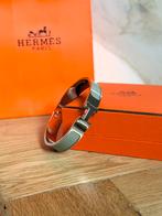 Grijze en zilveren emaille armband van Hermes, Ophalen of Verzenden, Nieuw, Grijs, Zilver
