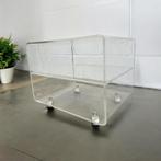 Vintage plexiglas bar cart / trolley / bijzettafeltje, Antiek en Kunst, Ophalen of Verzenden