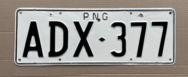 Nummerplaat, plaque immatriculation,  Papua New Guinea, Verzamelen, Overige Verzamelen, Gebruikt, Ophalen of Verzenden