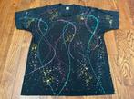 Vintage 80’s Custom Paint Splatter Art T-shirt - XL, Kleding | Heren, T-shirts, Zo goed als nieuw, Verzenden