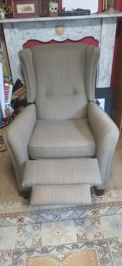Relaxzetel klassiek model, manueel, Huis en Inrichting, Zetels | Zetels, Gebruikt, Rechte bank, Eenpersoons, Minder dan 150 cm