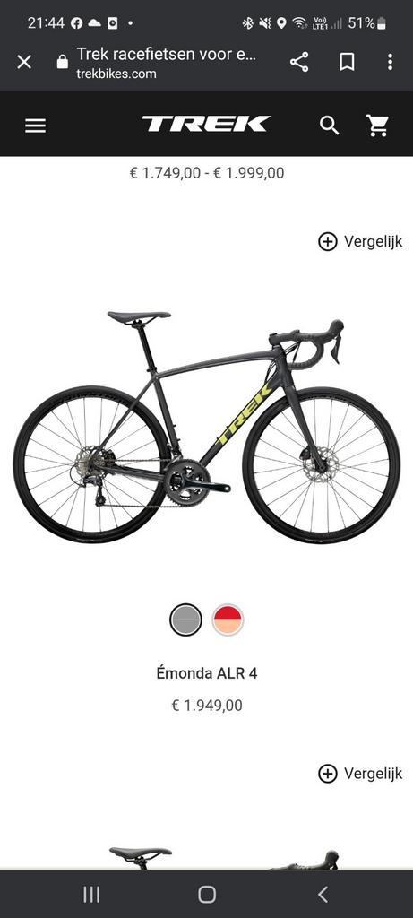 Koersfiets: trek emonda alr 4, Vélos & Vélomoteurs, Vélos | Hommes | Vélos de sport & Vélo de randonnée, Comme neuf, Enlèvement ou Envoi