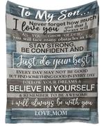 Fleece deken met tekst voor zoon, Ophalen of Verzenden, Nieuw