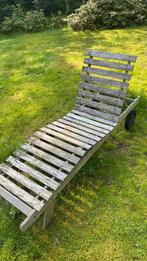 Ligstoel ligbed teak met wielen, Tuin en Terras, Teakhout, Gebruikt, Ophalen of Verzenden