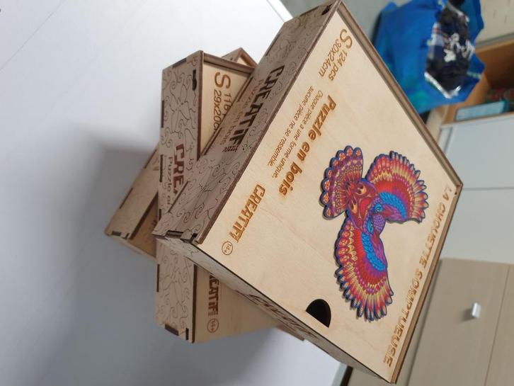 legpuzzel hout volwassenen, Hobby en Vrije tijd, Denksport en Puzzels, Zo goed als nieuw, Legpuzzel, Minder dan 500 stukjes, Ophalen