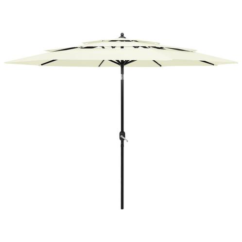 Knik parasol 3-laags met aluminium paal gratis bezorgd, Jardin & Terrasse, Accessoires mobilier de jardin, Neuf, Enlèvement ou Envoi