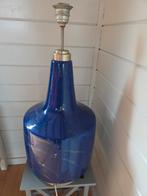 Pied de lampe en verre bleu (rétro des années 70), Maison & Meubles, Verre, Enlèvement, Utilisé, Retro 70´s