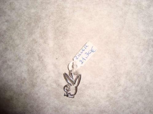 Hanger zilver playboy bunny met 1 zirconia nieuw, Handtassen en Accessoires, Kettinghangers, Nieuw, Zilver, Zilver, Overige voorstellingen