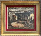 huile sur toile interieur signe armand jamar, Enlèvement ou Envoi