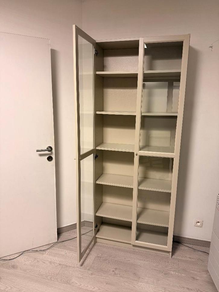 Bibliothéque BILLY / OXBERG, Maison & Meubles, Armoires | Bibliothèques, Utilisé, 50 à 100 cm, 200 cm ou plus, 25 à 50 cm, Avec porte(s)
