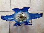 Blauwe vintage murano schaal., Antiek en Kunst, Ophalen