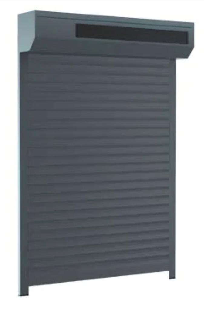 Voorzetrolluiken solar, antraciet, Doe-het-zelf en Bouw, Rolluiken, Nieuw, 100 tot 150 cm, 200 cm of meer, Grijs, Elektrische bediening