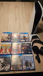 PS5 met disc drive + games, Games en Spelcomputers, Ophalen, Zo goed als nieuw